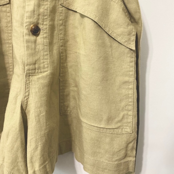NWT UO Boho Linen Button-Front Shortall Overall - Picture 14 of 14